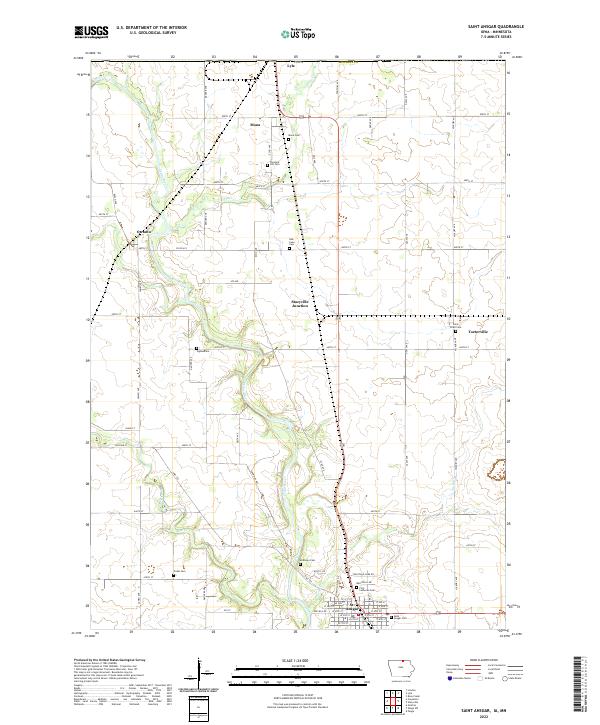 USGS Topographic Map – Saint Ansgar
