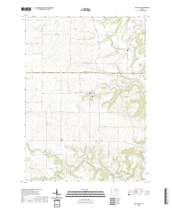 USGS Topographic Map – Saint Lucas