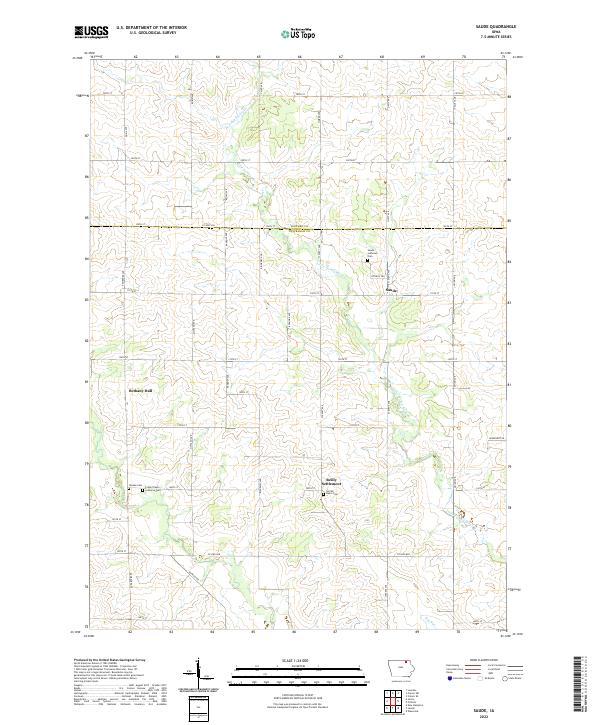 USGS Topographic Map – Saude