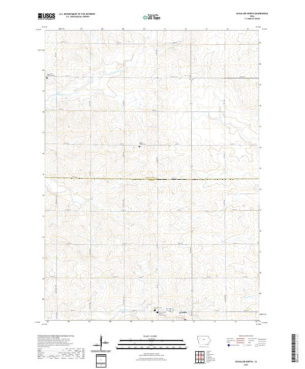 USGS Topographic Map – Schaller North