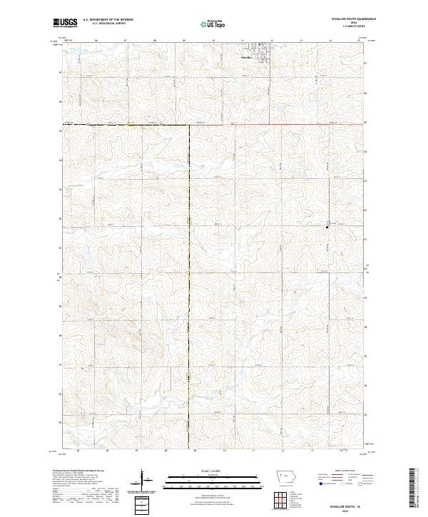 USGS Topographic Map – Schaller South