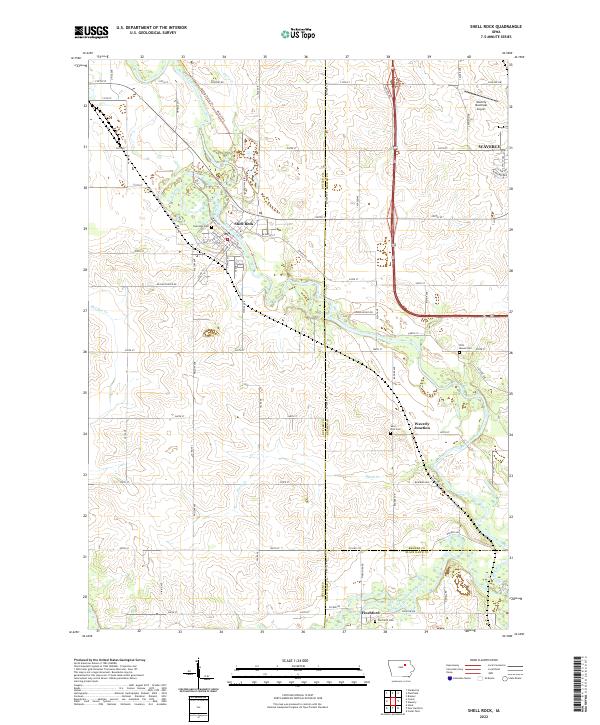USGS Topographic Map – Shell Rock