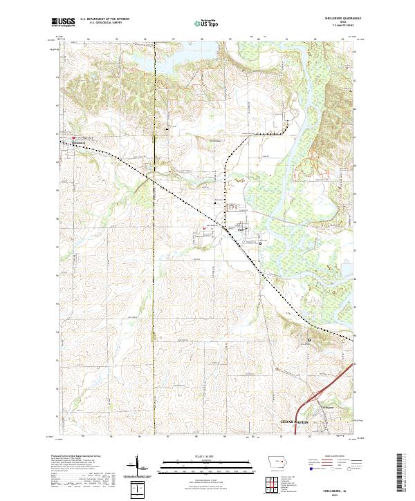 USGS Topographic Map – Shellsburg