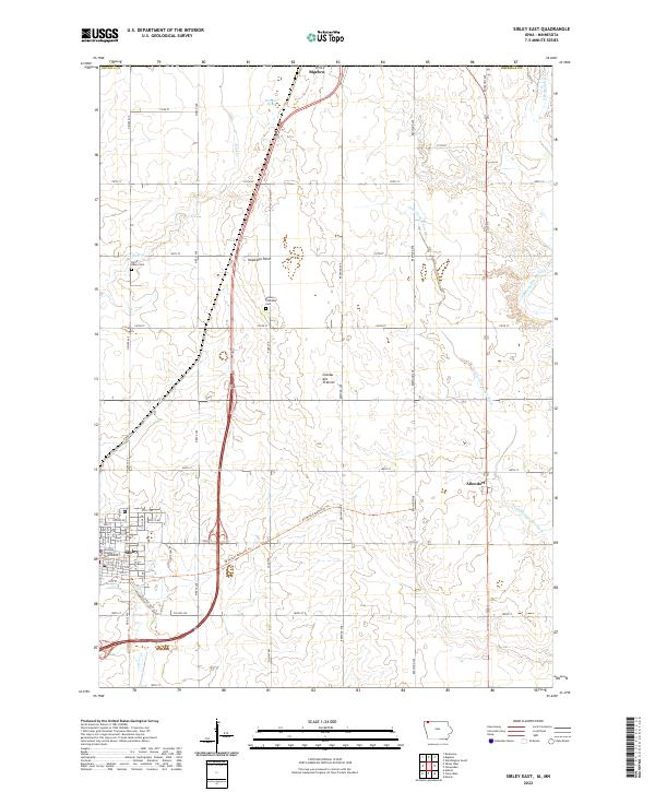 USGS Topographic Map – Sibley East