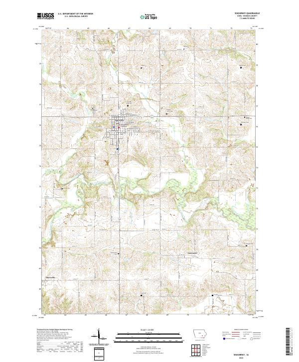 USGS Topographic Map – Sigourney