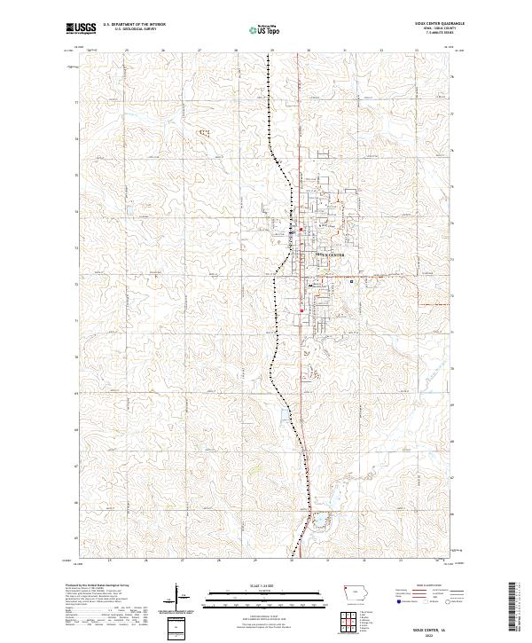 USGS Topographic Map – Sioux Center