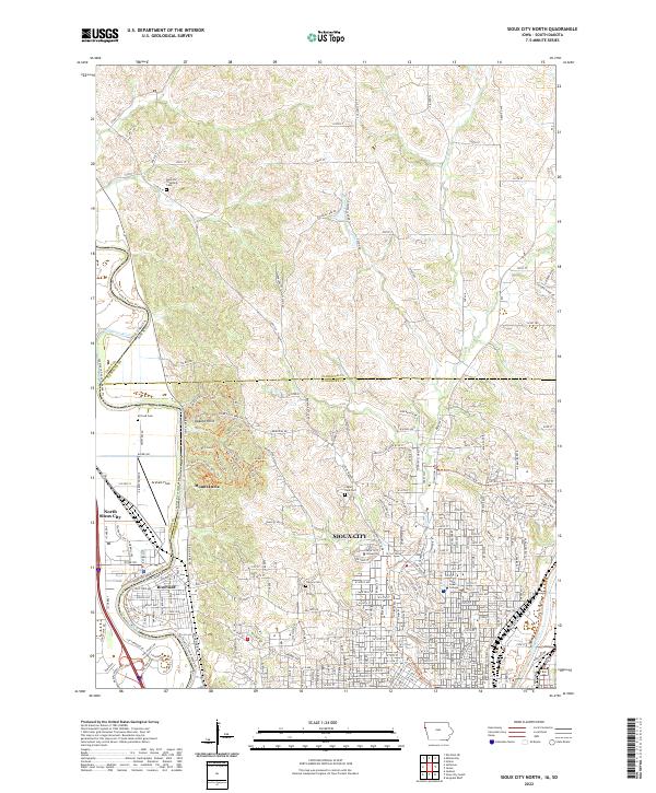USGS Topographic Map – Sioux City North