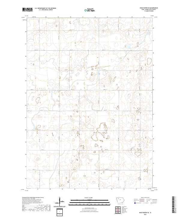 USGS Topographic Map – Sioux Rapids SE