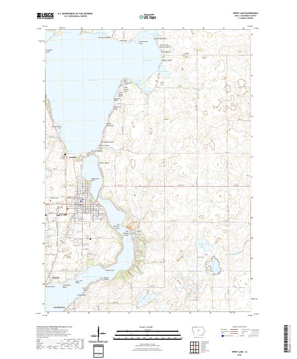 USGS Topographic Map – Spirit Lake