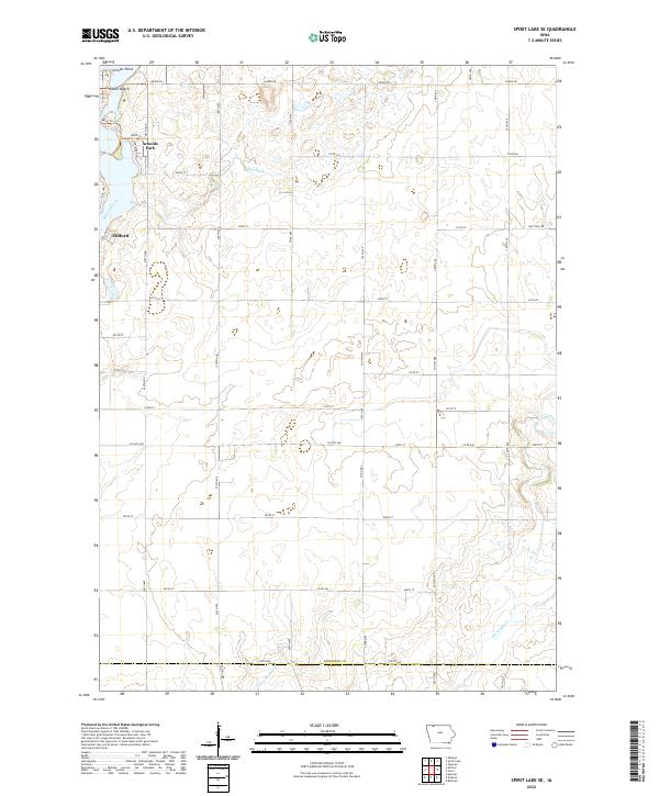 USGS Topographic Map – Spirit Lake SE