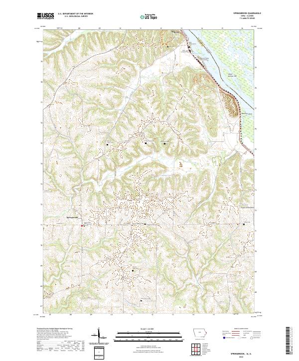 USGS Topographic Map – Springbrook