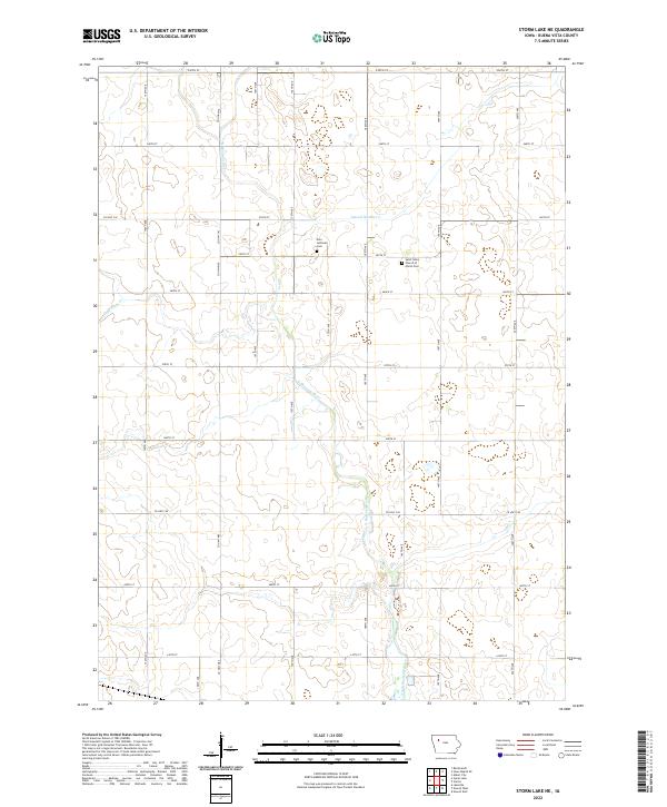 USGS Topographic Map – Storm Lake NE