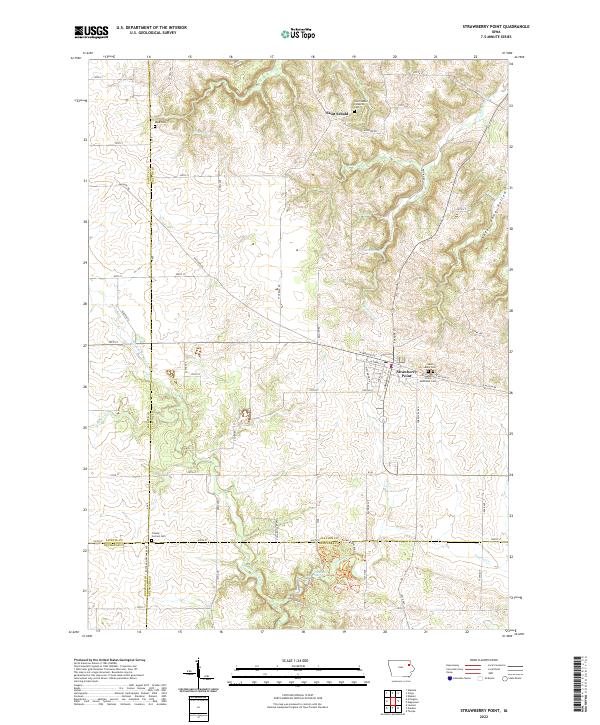 USGS Topographic Map – Strawberry Point