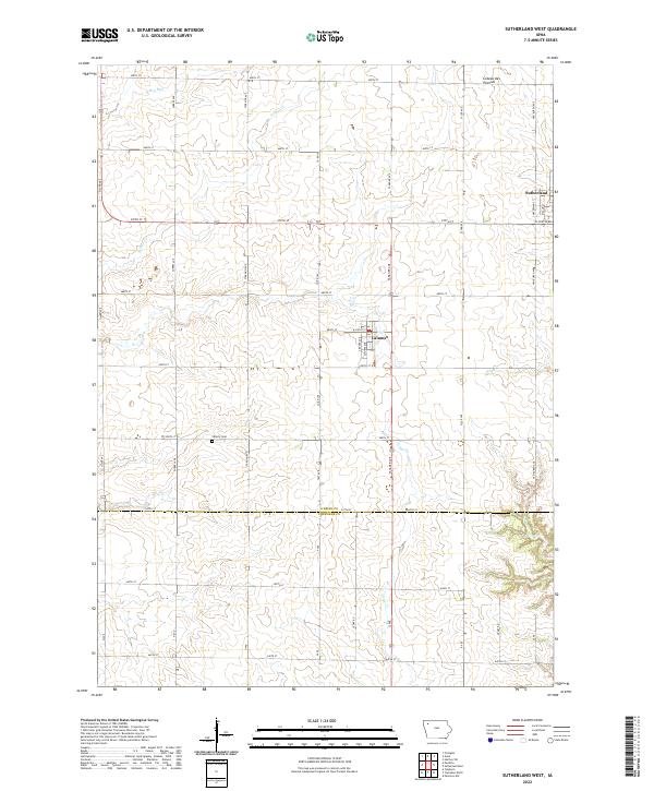 USGS Topographic Map – Sutherland West
