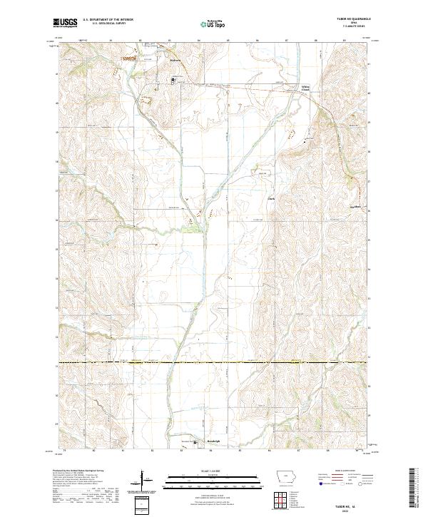 USGS Topographic Map – Tabor NE