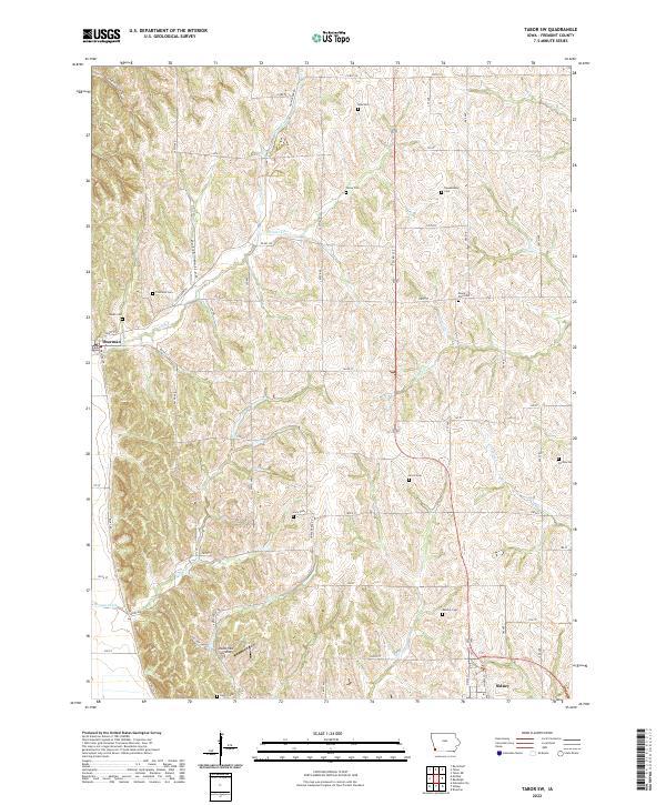 USGS Topographic Map – Tabor SW