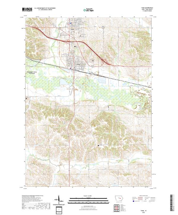 USGS Topographic Map – Tama