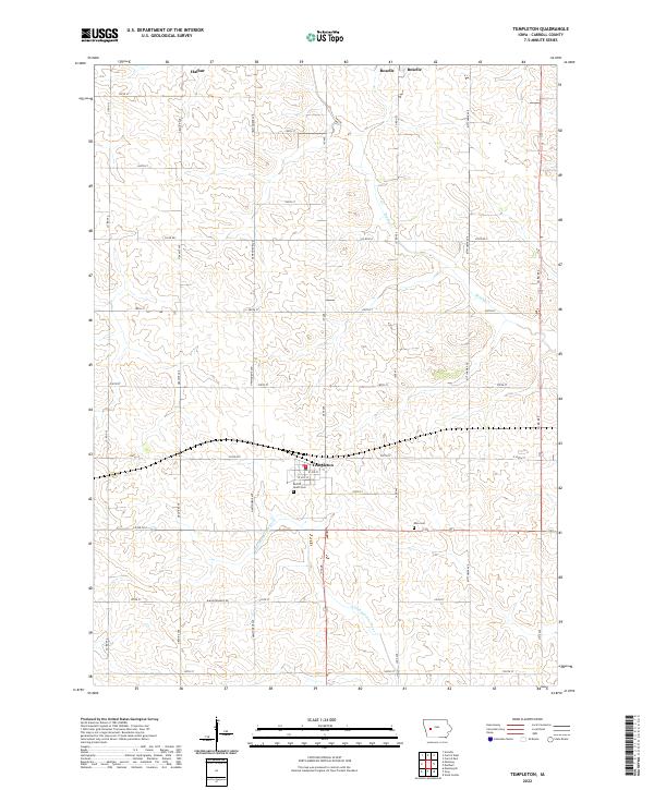 USGS Topographic Map – Templeton