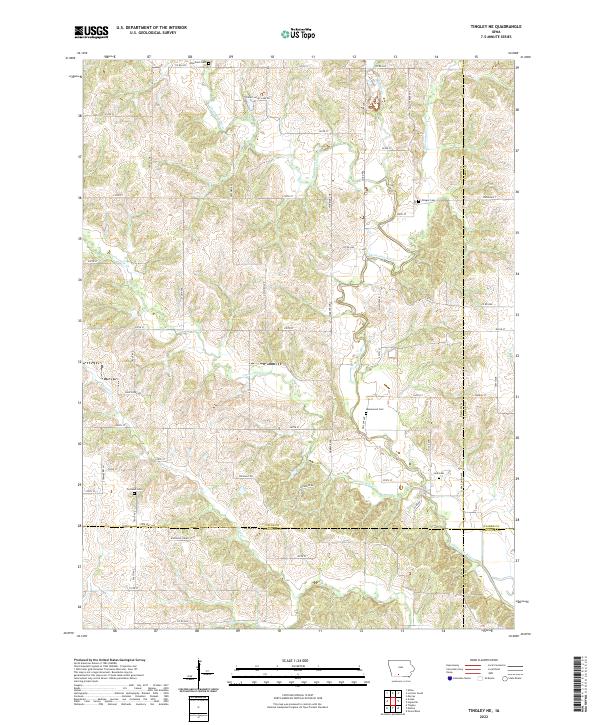 USGS Topographic Map – Tingley NE