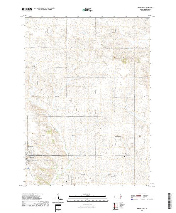 USGS Topographic Map – Tipton East