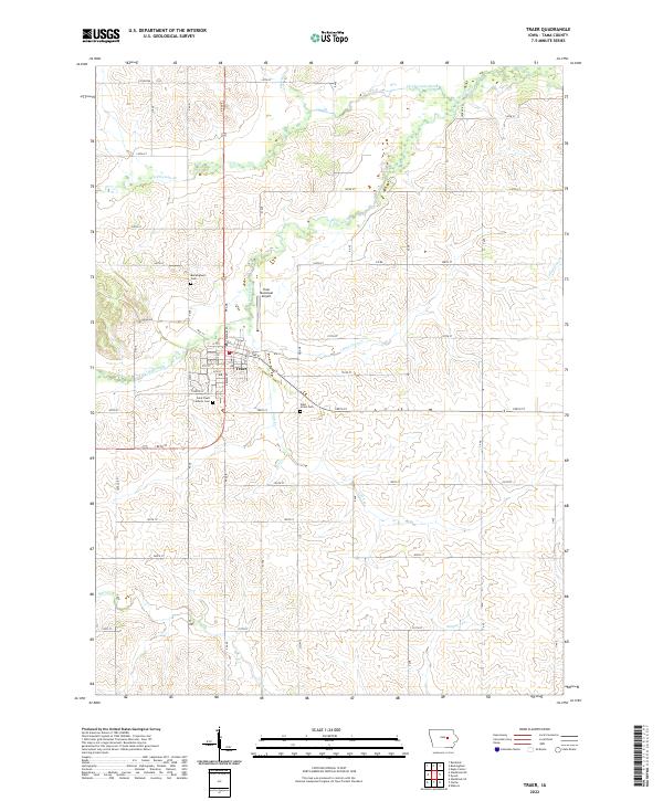 USGS Topographic Map – Traer