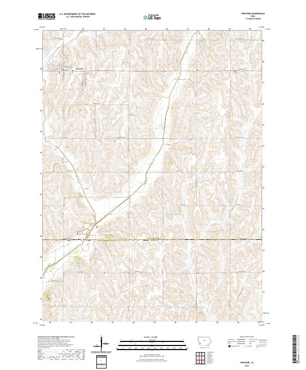 USGS Topographic Map – Treynor