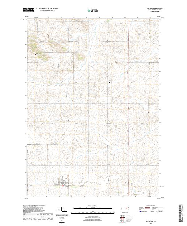 USGS Topographic Map – Van Horne
