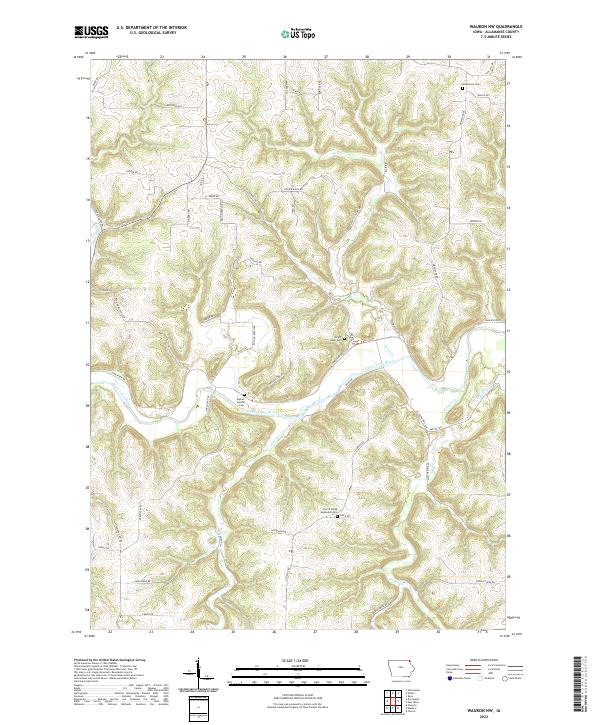 USGS Topographic Map – Waukon NW