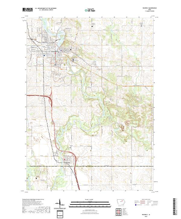 USGS Topographic Map – Waverly