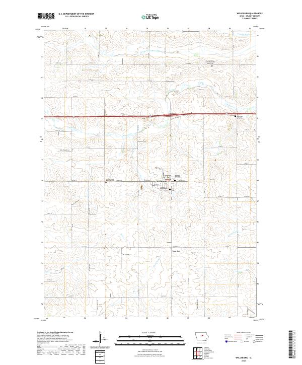 USGS Topographic Map – Wellsburg