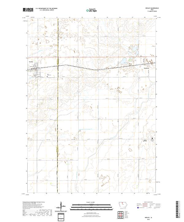 USGS Topographic Map – Wesley