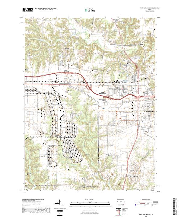 USGS Topographic Map – West Burlington