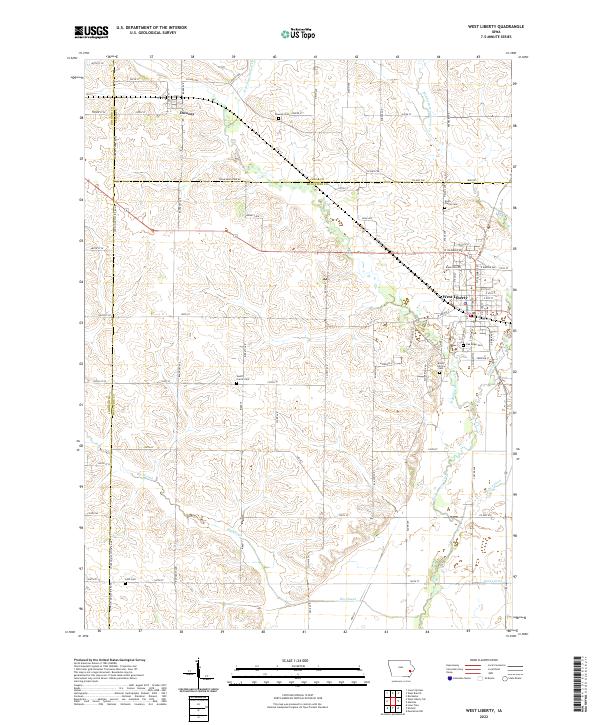 USGS Topographic Map – West Liberty
