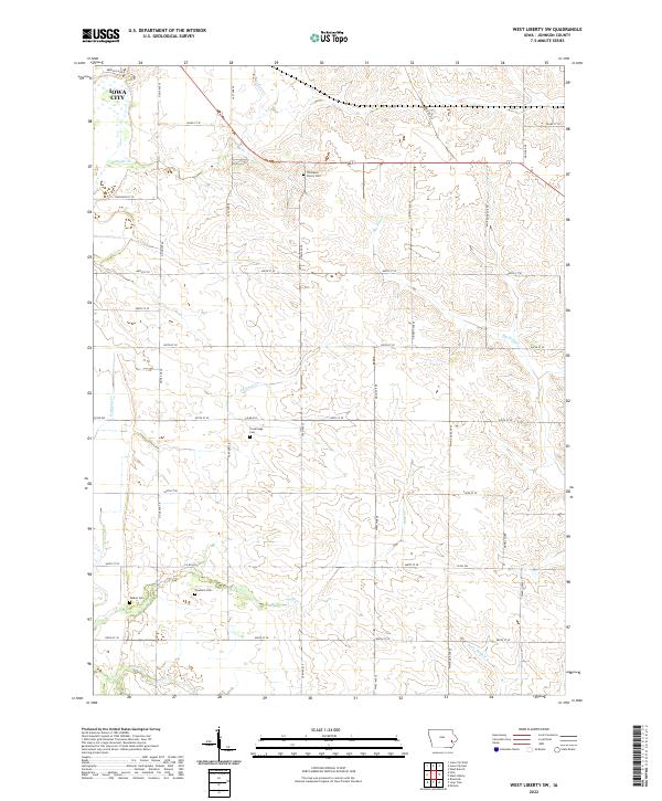 USGS Topographic Map – West Liberty SW