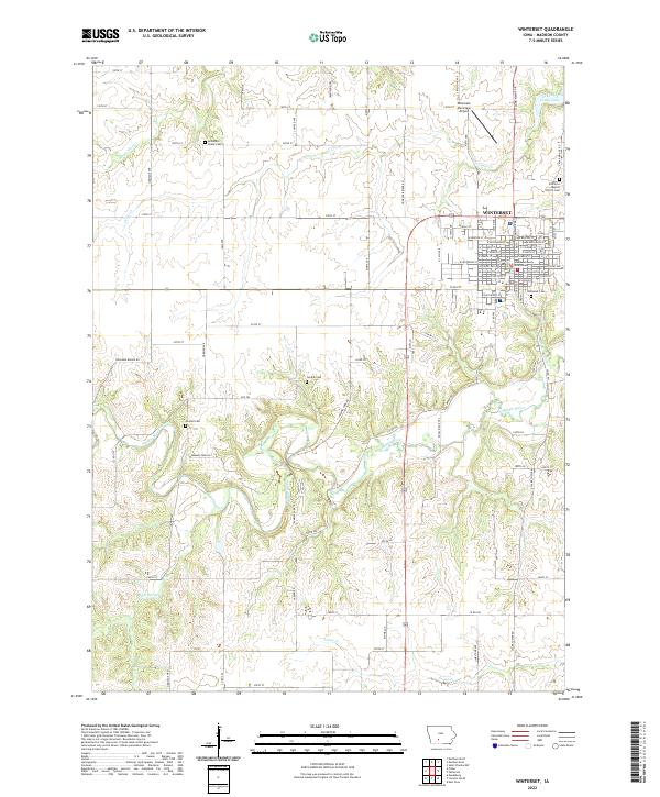 USGS Topographic Map – Winterset