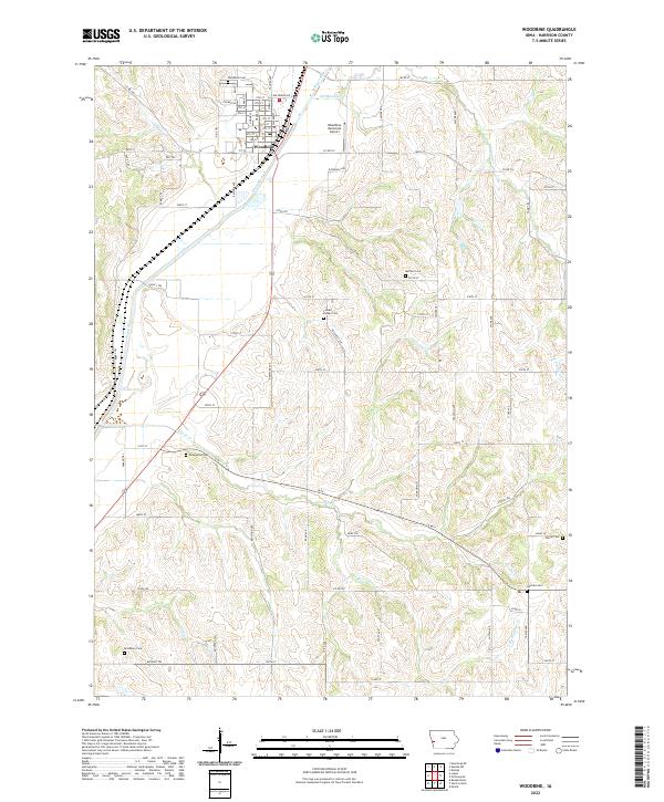 USGS Topographic Map – Woodbine
