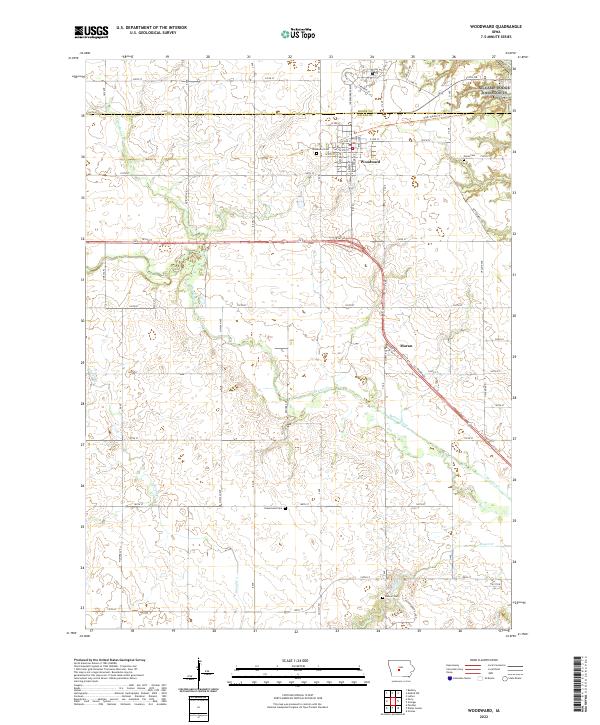 USGS Topographic Map – Woodward