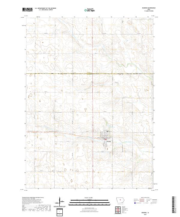 USGS Topographic Map – Zearing