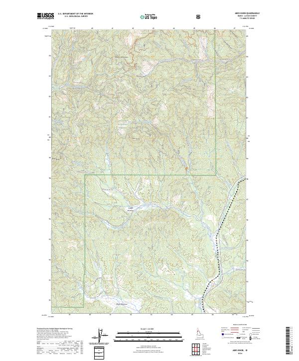 USGS Topographic Map – Abes Knob