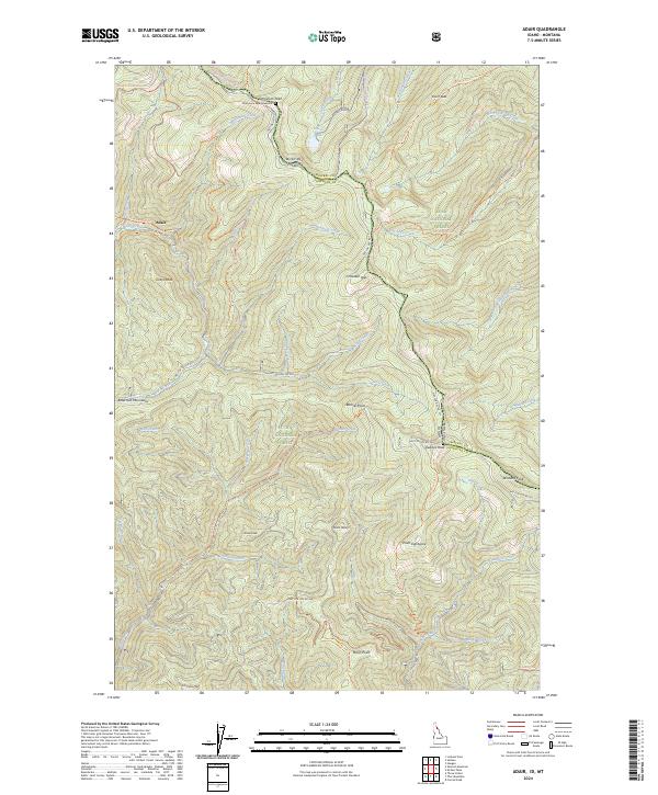 USGS Topographic Map – Adair