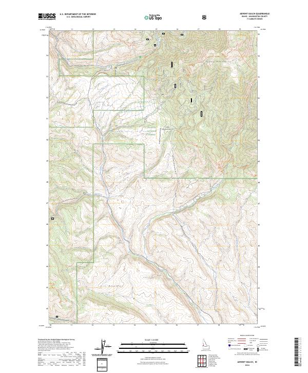 USGS Topographic Map – Advent Gulch