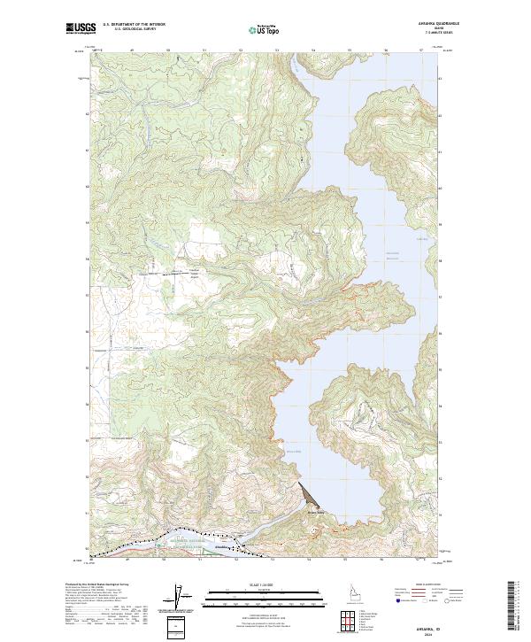 USGS Topographic Map – Ahsahka