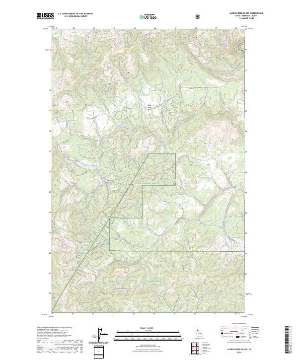 USGS Topographic Map – Alder Creek Flats