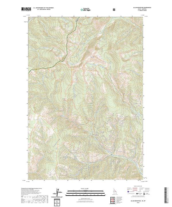 USGS Topographic Map – Allan Mountain