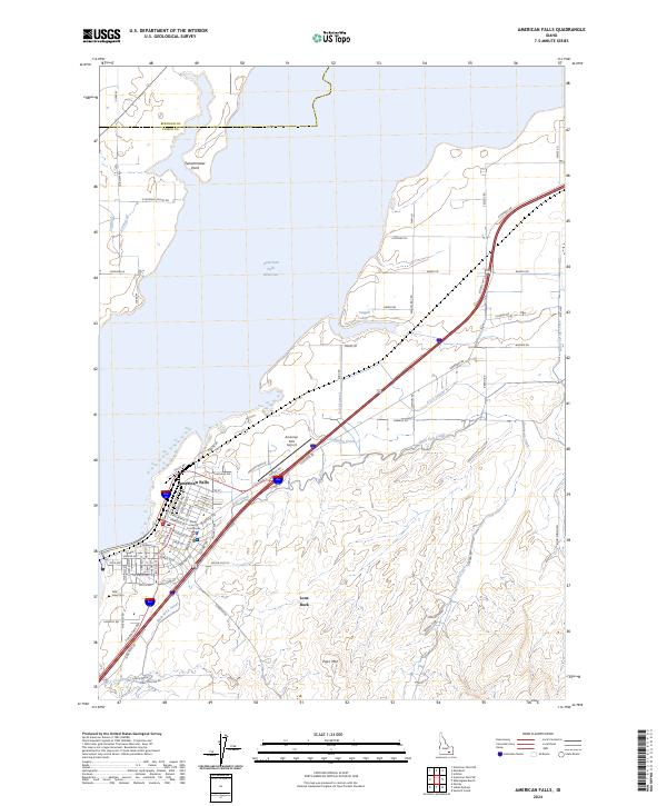 USGS Topographic Map – American Falls