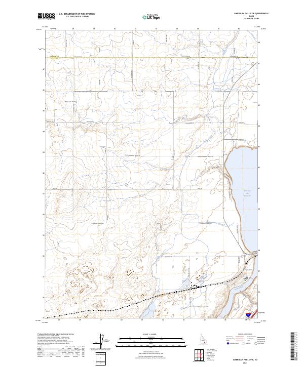USGS Topographic Map – American Falls SW