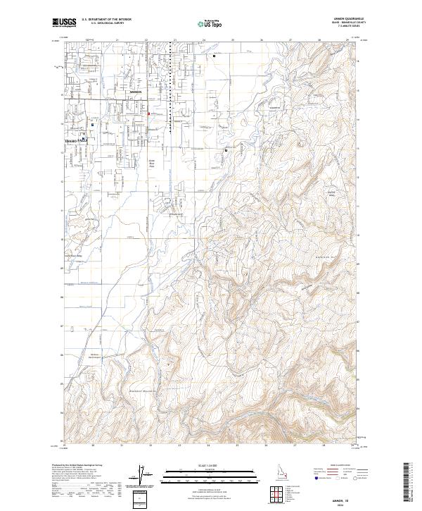 USGS Topographic Map – Ammon