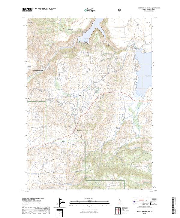 USGS Topographic Map – Anderson Ranch Dam