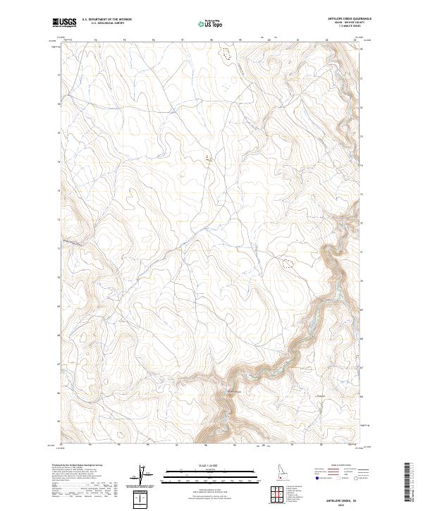 USGS Topographic Map – Antelope Creek