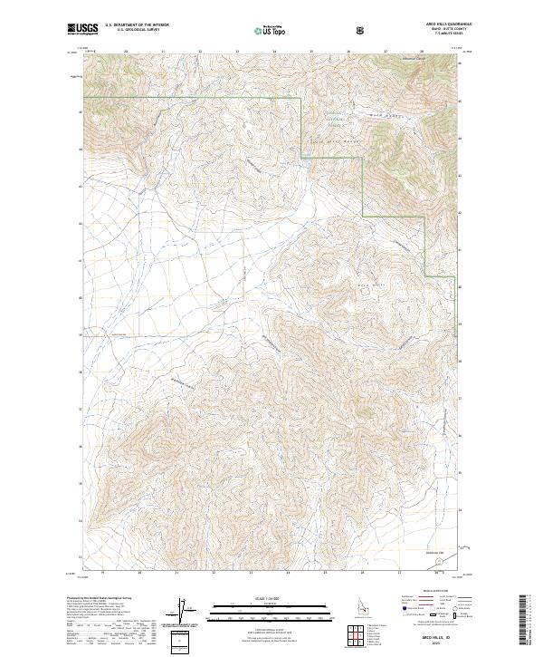 USGS Topographic Map – Arco Hills